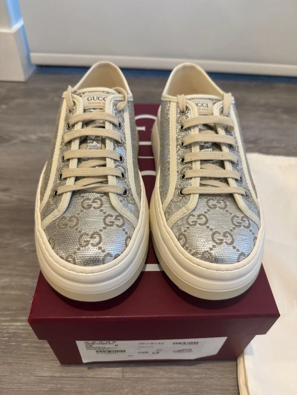 Gucci Women's GG Metallic Platform Sneakers